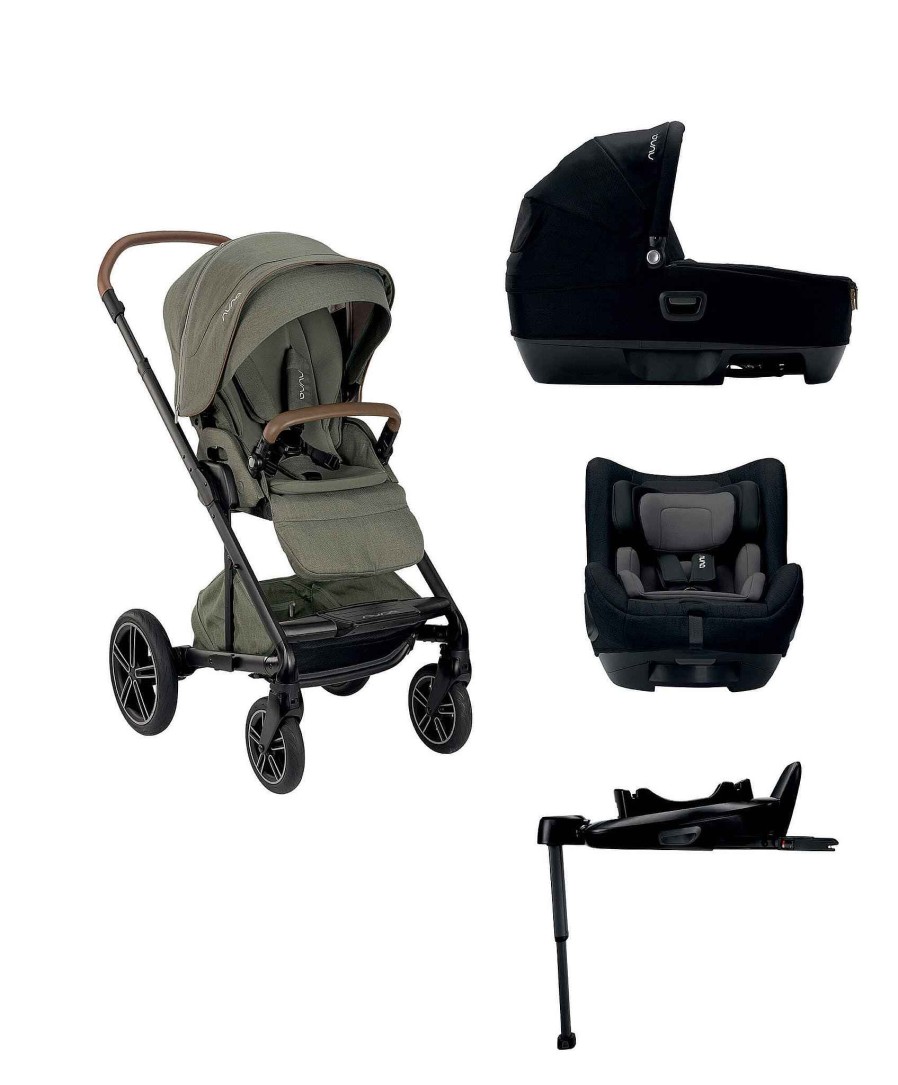 Car Seats Nuna Group 0+ Car Seats | Nuna Mixx Next 4 Piece Pushchair Bundle - Pine/Caviar