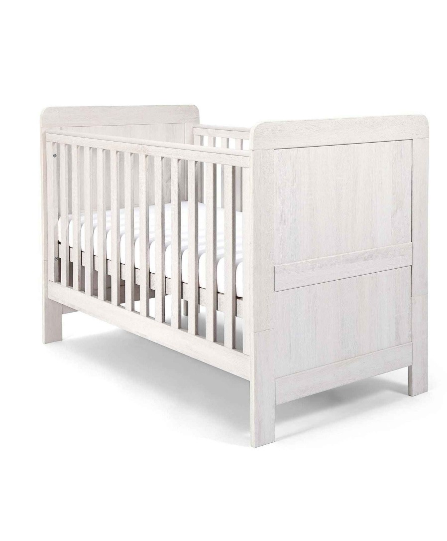 Furniture Mamas and Papas Baby Furniture Sets | Atlas Cotbed Set With Premium Pocket Spring Mattress Nimbus White