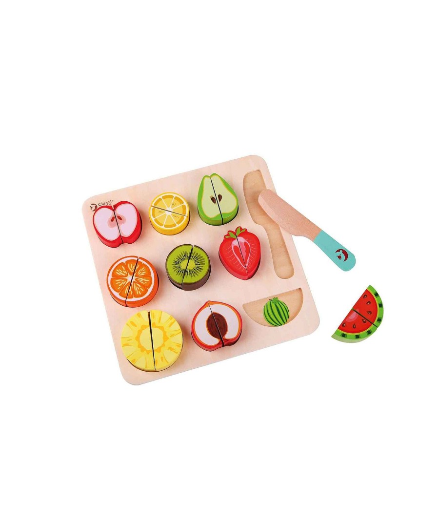 Christmas Classic World Christmas Stocking Fillers | Classic World Wooden Fruit Cutting Puzzle