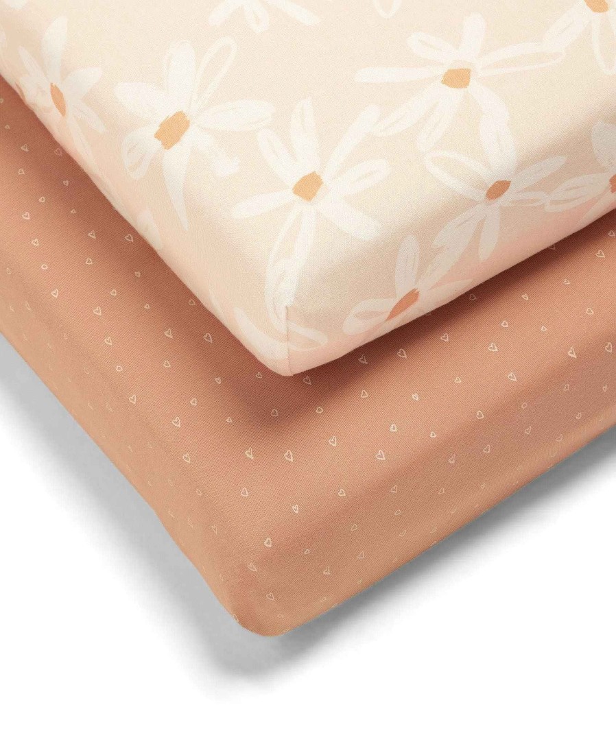 Nursery Mamas and Papas Bedding Essentials | Daisy Cotbed Fitted Sheets - 2 Pack