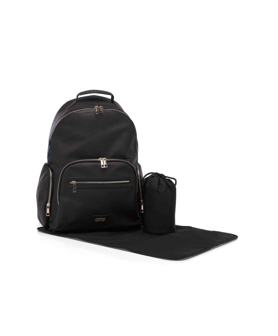 Bathing & Changing Mamas and Papas Baby Changing Bags | Strada Tumbled Backpack - Black/Gold