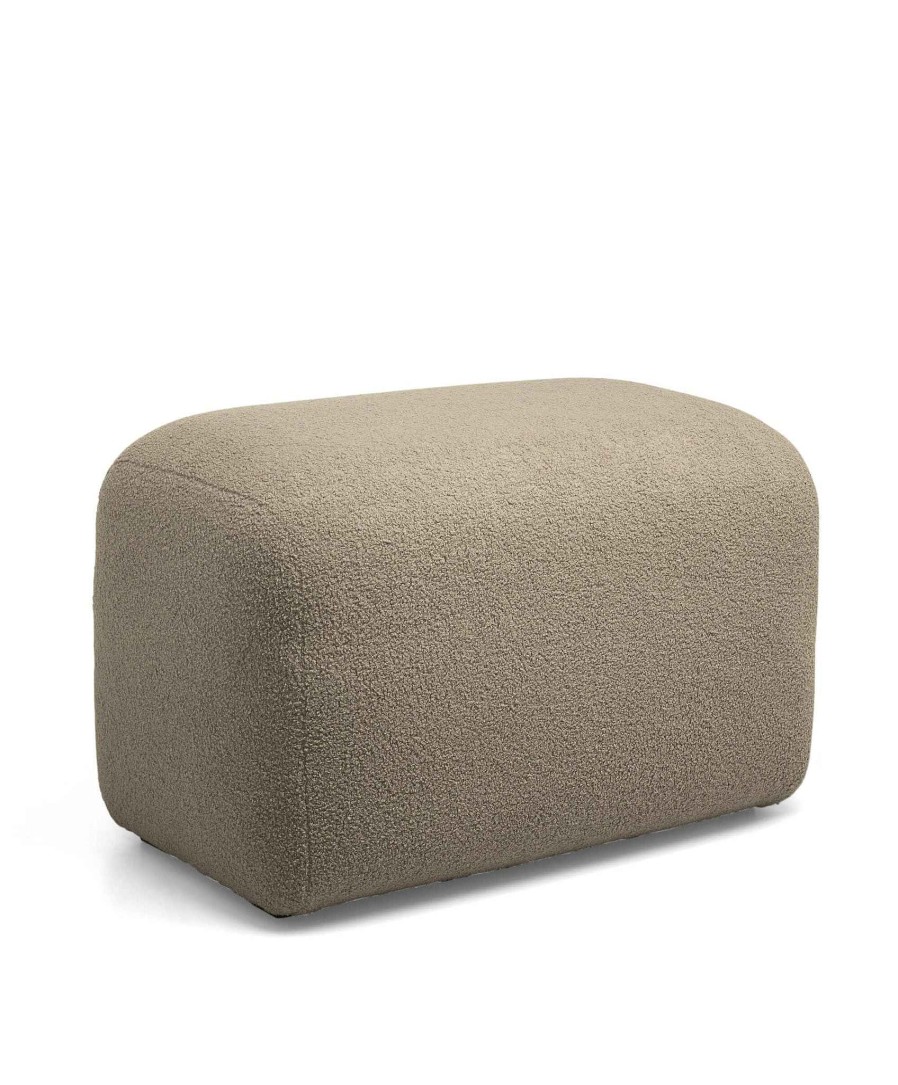 Furniture Mamas and Papas Nursing & Feeding Chairs | Royton Footstool In Boucle - Mink