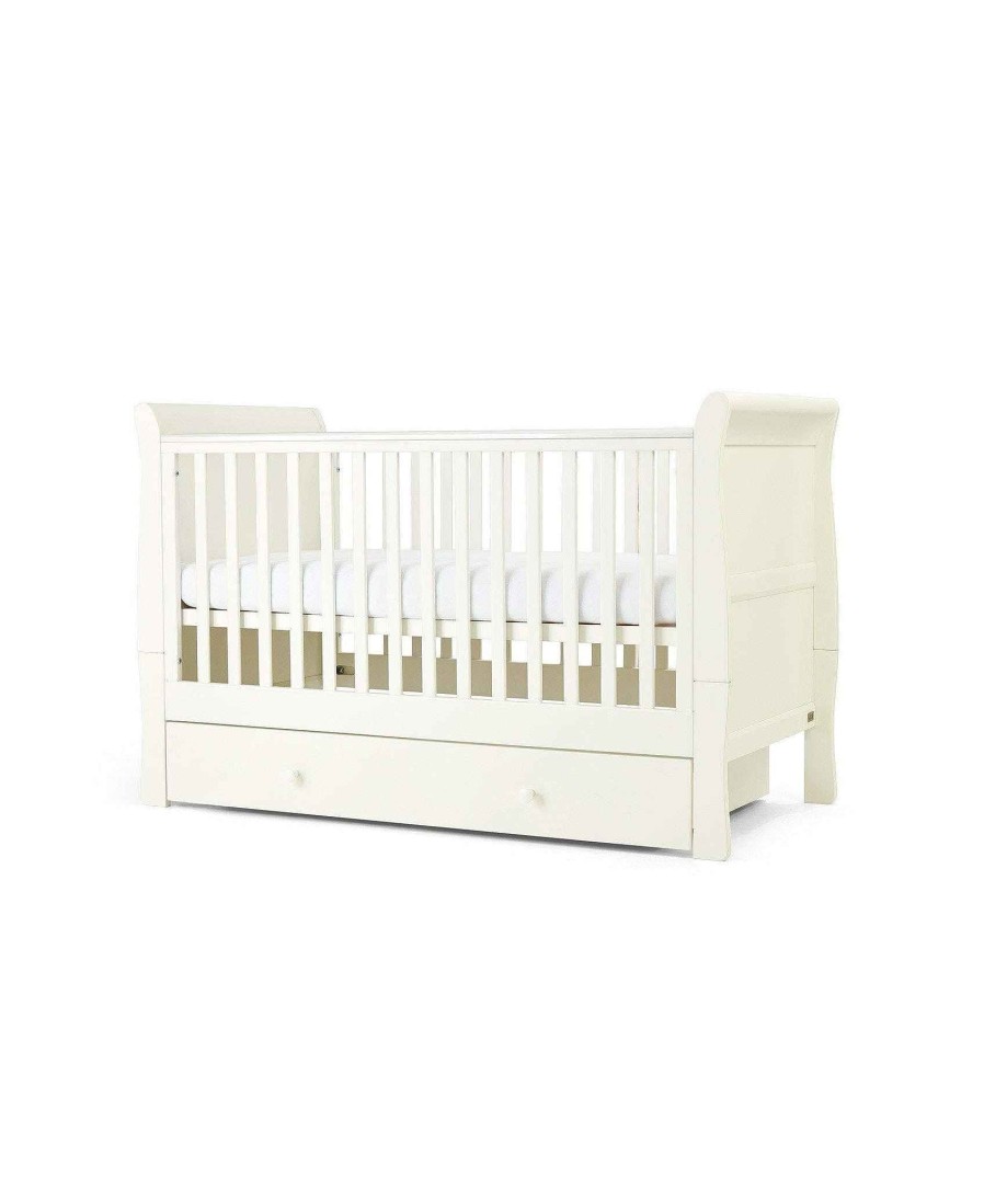 Nursery Mamas and Papas Baby Furniture Sets | Mia 3 Piece Cotbed, Dresser Changer And Wardrobe Range - White