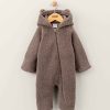 Clothing Mamas and Papas | Chocolate Borg Zip Pramsuit