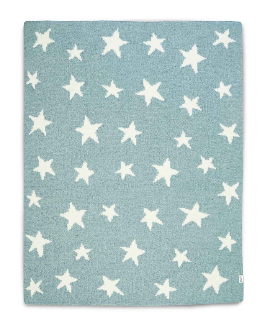 Christmas Mamas and Papas Christmas Personalised Gifts | Chenille Blanket - Blue Star