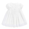 Christmas Mamas and Papas Christmas Partywear | White Flock Spot Mesh Dress