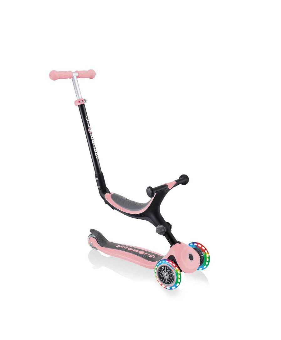 Toys & Gifts Globber Laura Ashley | Globber Go Up Foldable Lights Scooter - Pastel Pink