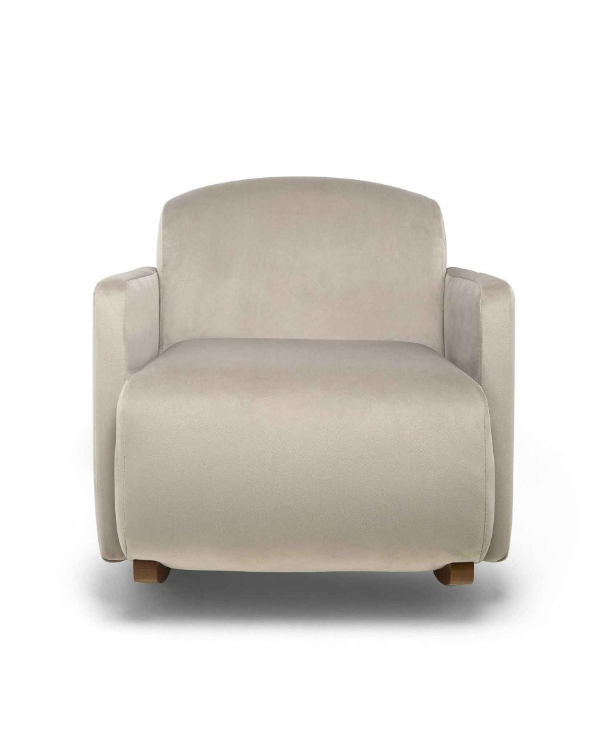 Furniture Mamas and Papas Nursing & Feeding Chairs | Royton Nursing Chair In Velvet - Stone