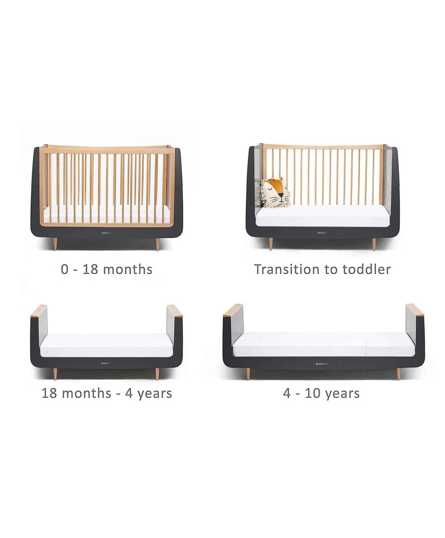 Furniture Snuz Cots & Cotbeds | Snuzkot Cotbed & Changing Unit Set - Slate