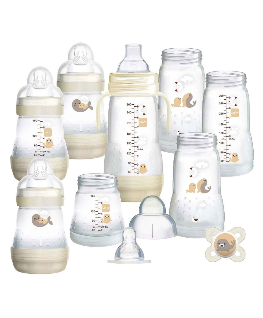 Feeding & Weaning Mam Bottle Feeding | Mam Baby 6-In-1 Electric Steriliser & Small Bottle Starter Bundle - Ivory White