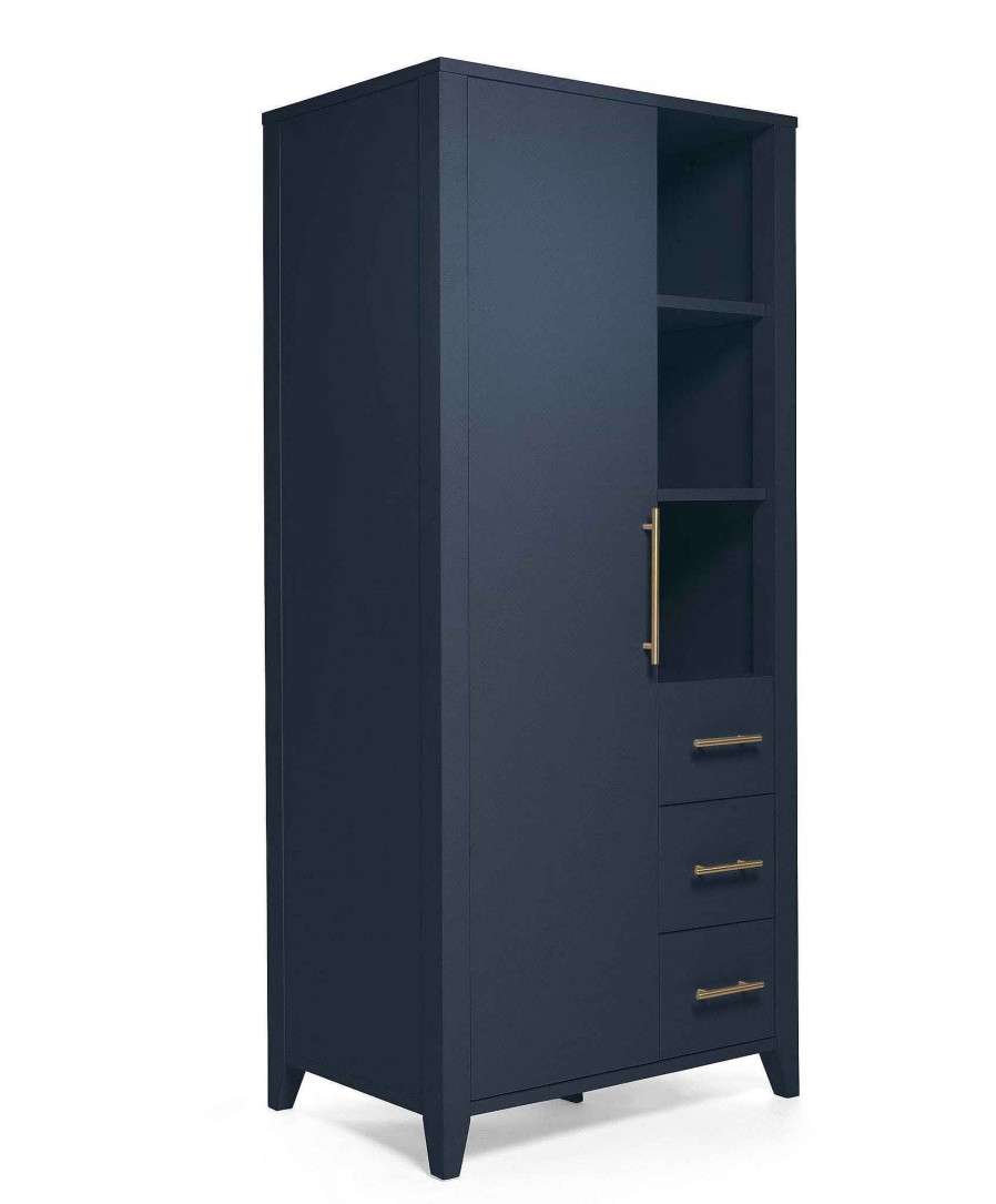 Furniture Mamas and Papas Baby Wardrobes | Melfi Compact Storage Nursery Wardrobe - Midnight