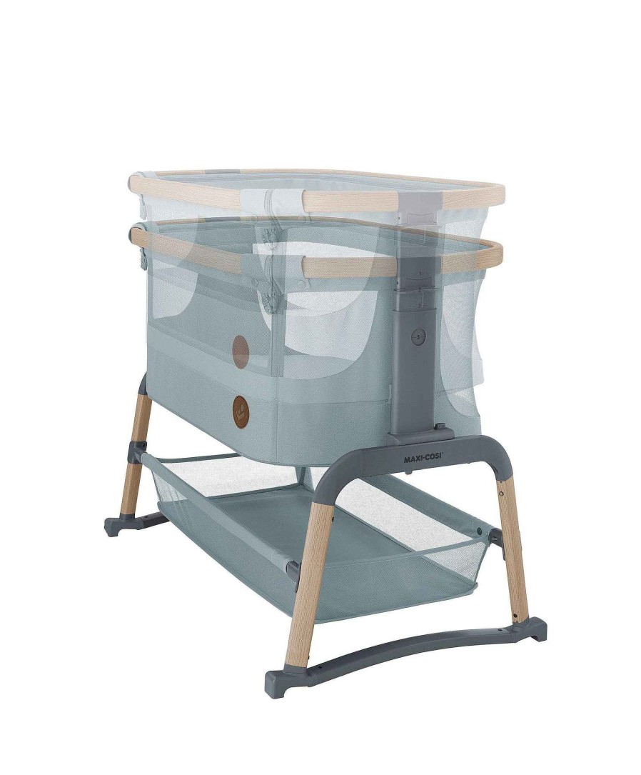 Furniture Maxi Cosi Grey Nursery Furniture | Maxi-Cosi Iora Air Bedside Crib - Beyond Grey