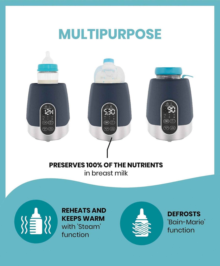 Feeding & Weaning Babymoov Bottle Feeding | Babymoov Nutrismart Breast Milk/Bottle/Food Warmer With Car Adaptor