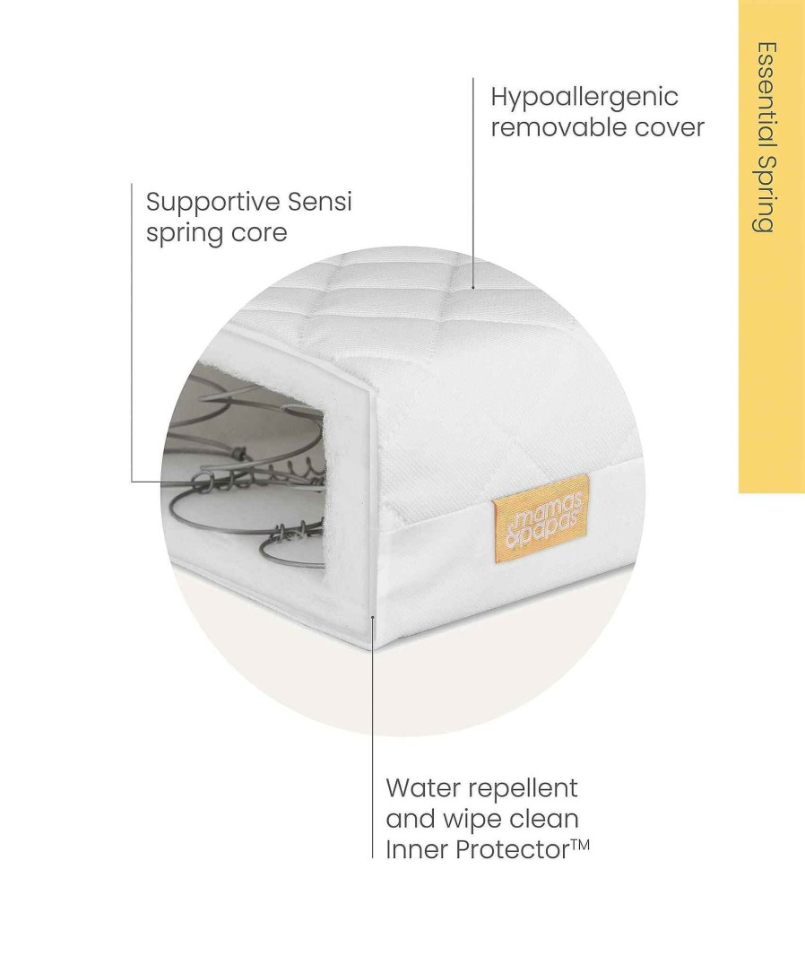 Nursery Mamas and Papas Cot & Cotbed Mattresses | Essential Spring Cot Mattress