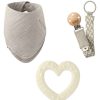 Toys & Gifts Bibs World Baby Shower Gifts | Bibs My First 6 Months Teething Gift Set - Ivory