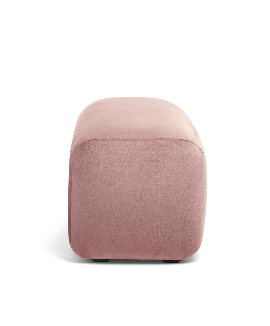 Furniture Mamas and Papas Nursing & Feeding Chairs | Royton Footstool In Velvet - Blush