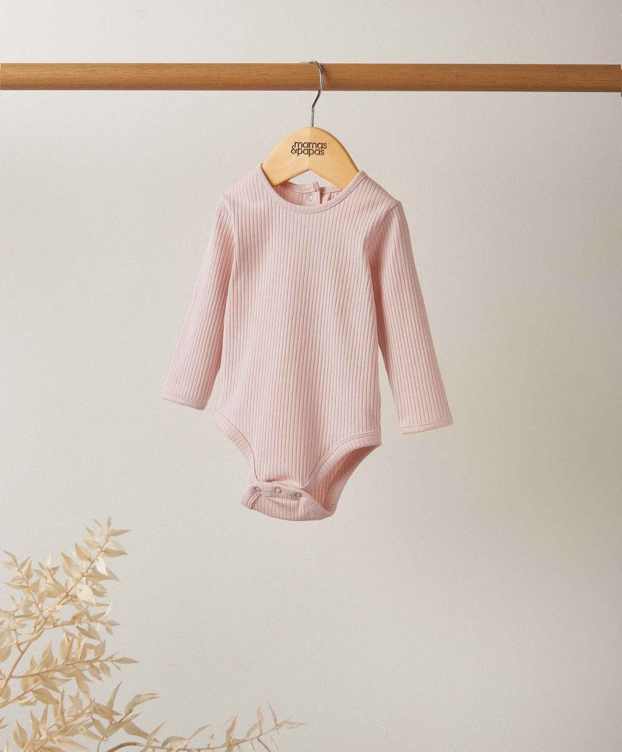 Toys & Gifts Mamas and Papas Baby Shower Gifts | Organic Cotton Ribbed Bodysuit - Pink