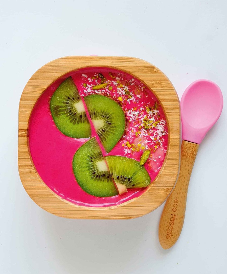 Feeding & Weaning Eco Rascals Baby Cutlery Sets & Plates | Eco Rascals Bowl & Spoon Set - Pink