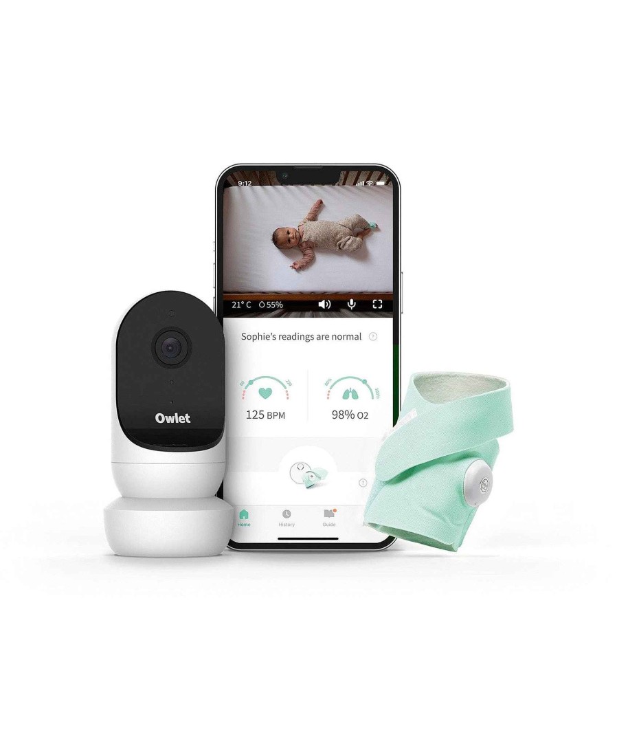 Nursery Owlet Baby Monitors | Owlet Baby Monitor Duo: Smart Sock 3 And Cam 2 - Mint