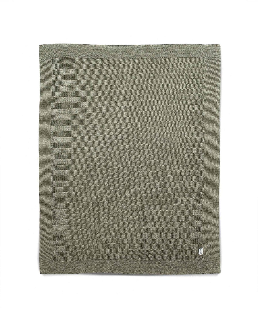 Nursery Mamas and Papas Baby Boy Bedding | Born To Be Wild - Khaki Rib Blanket