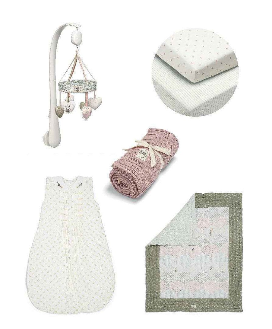 Nursery Mamas and Papas Cot Bedding | Laura Ashley 5 Piece Interior Bundle - Pink