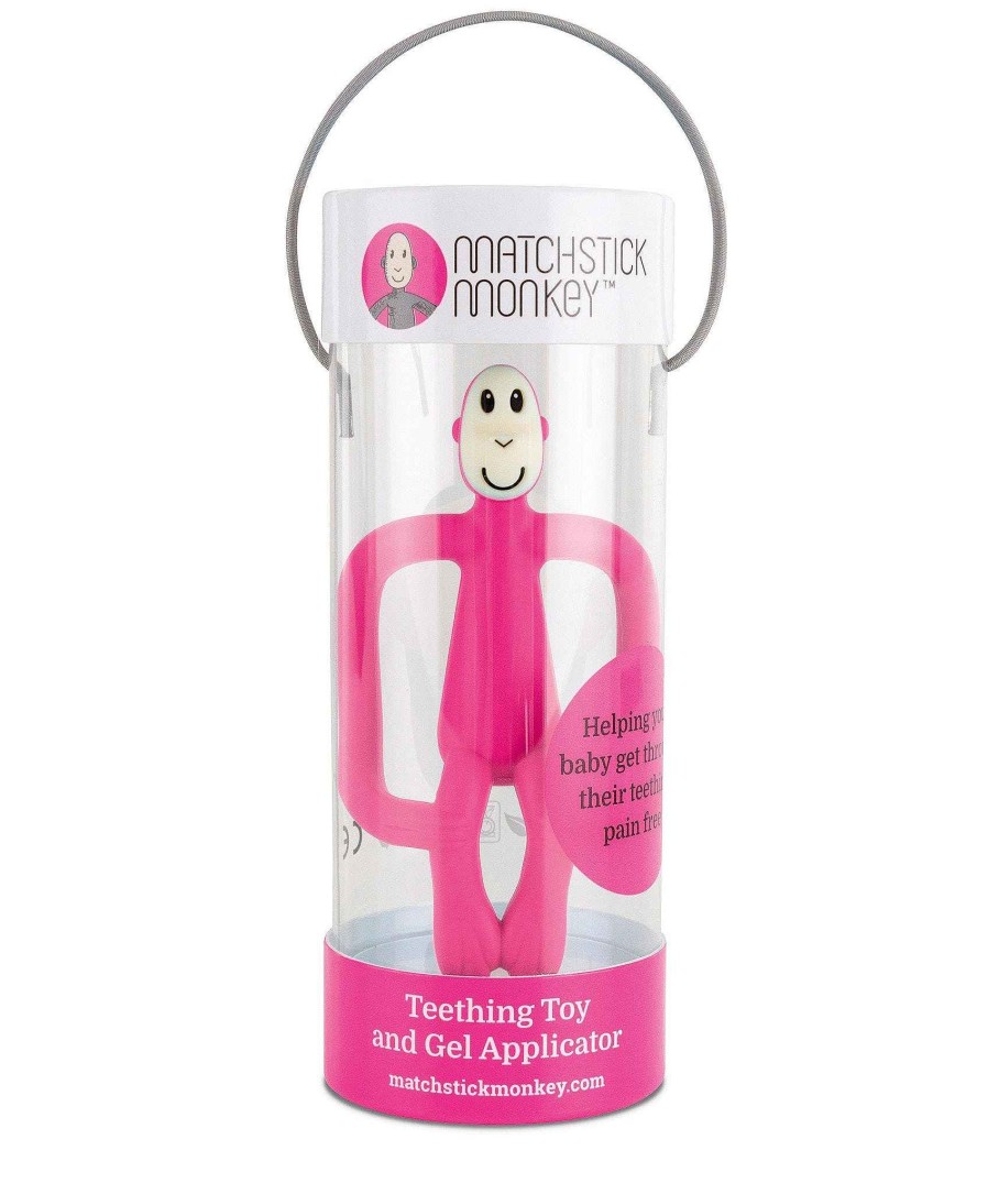 Feeding & Weaning Matchstick MonClearance Dummies & Soothers | Matchstick Monkey Teething Toy - Pink