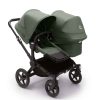 Toys & Gifts Bugaboo Baby Shower Gifts | Bugaboo Donkey 5 Double Carrycot & Seat Pushchair Forest Green