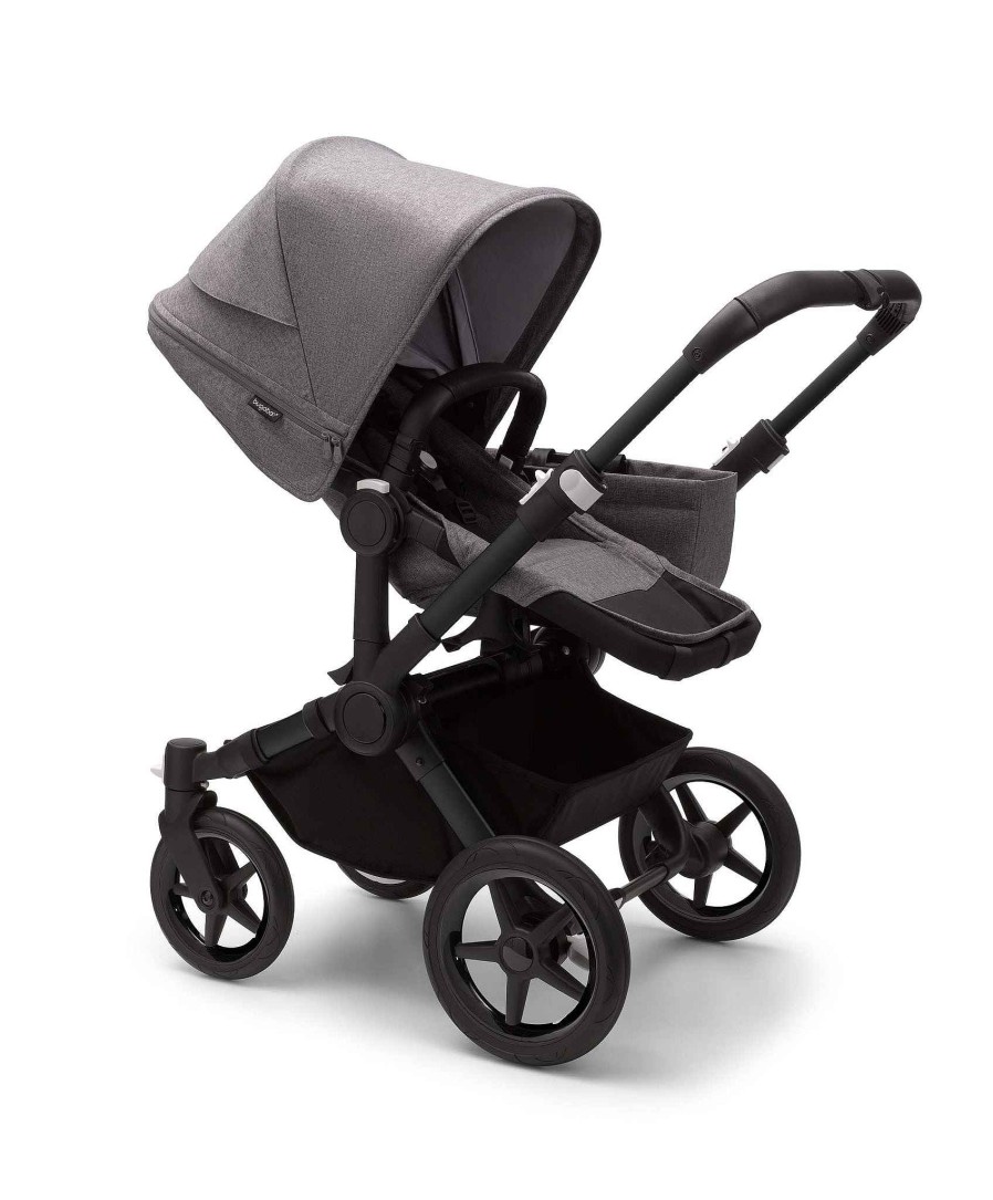 Pushchairs Bugaboo Pushchairs & Prams | Bugaboo Donkey 5 Twin Carrycot & Seat Pushchair Grey Melange