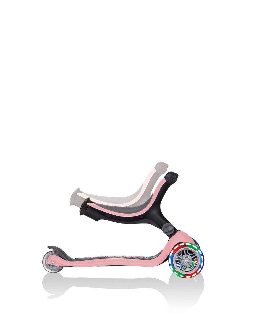 Toys & Gifts Globber Garden Toys | Globber Go Up Foldable Lights Scooter - Pastel Pink