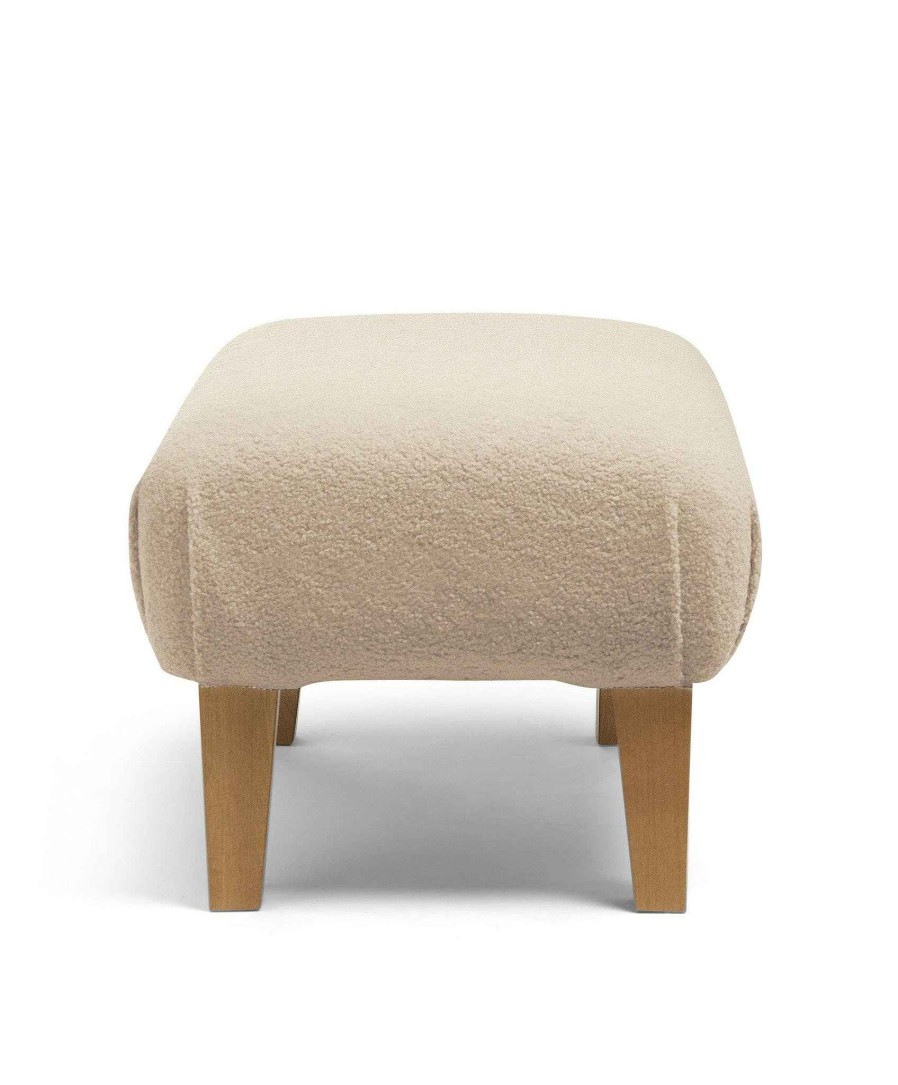 Furniture Mamas and Papas Nursing & Feeding Chairs | Hilston Stool In Boucle - Oatmeal