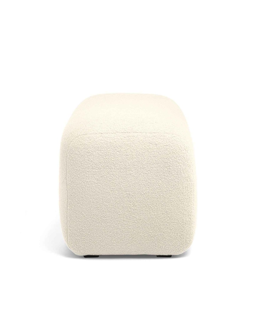 Furniture Mamas and Papas White Nursery Furniture | Royton Footstool In Boucle - Off White