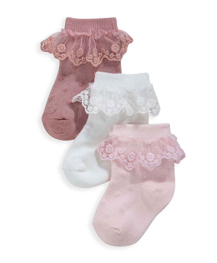 Christmas Mamas and Papas Christmas Partywear | Frill Socks Multipack - Set Of 3