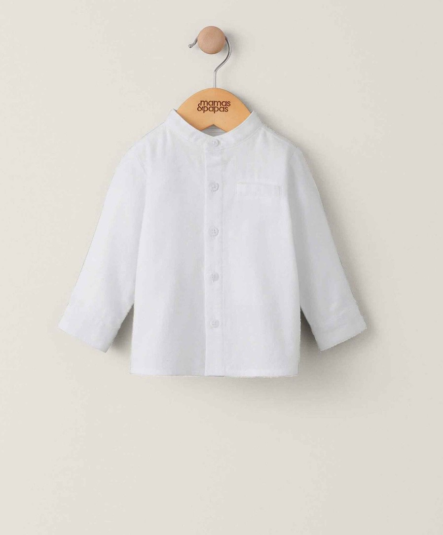 Clothing Mamas and Papas | Twill Longsleeved Shirt - White