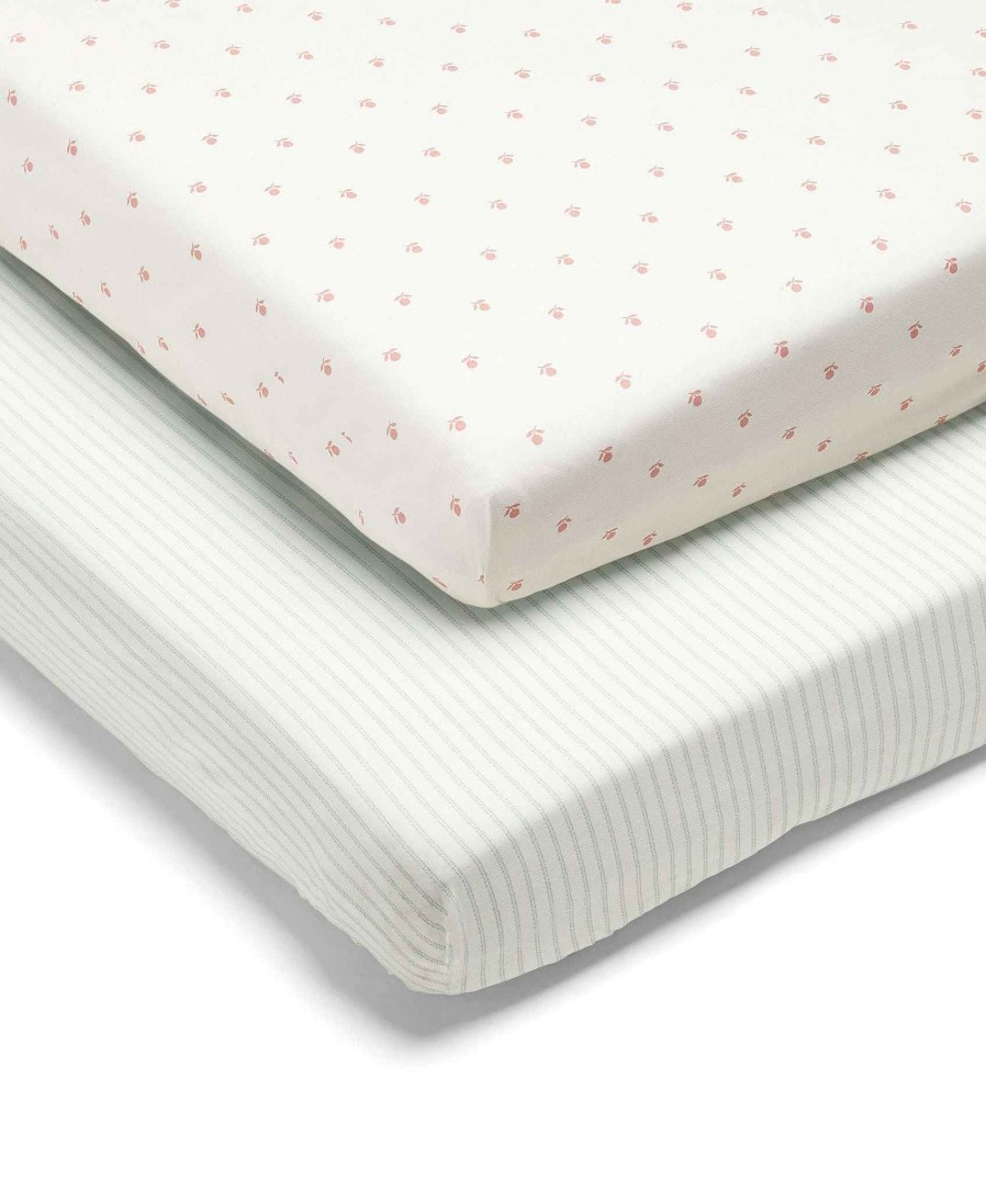 Nursery Mamas and Papas Baby Sheets | Laura Ashley 2 Pack Fitted Sheets - Striped