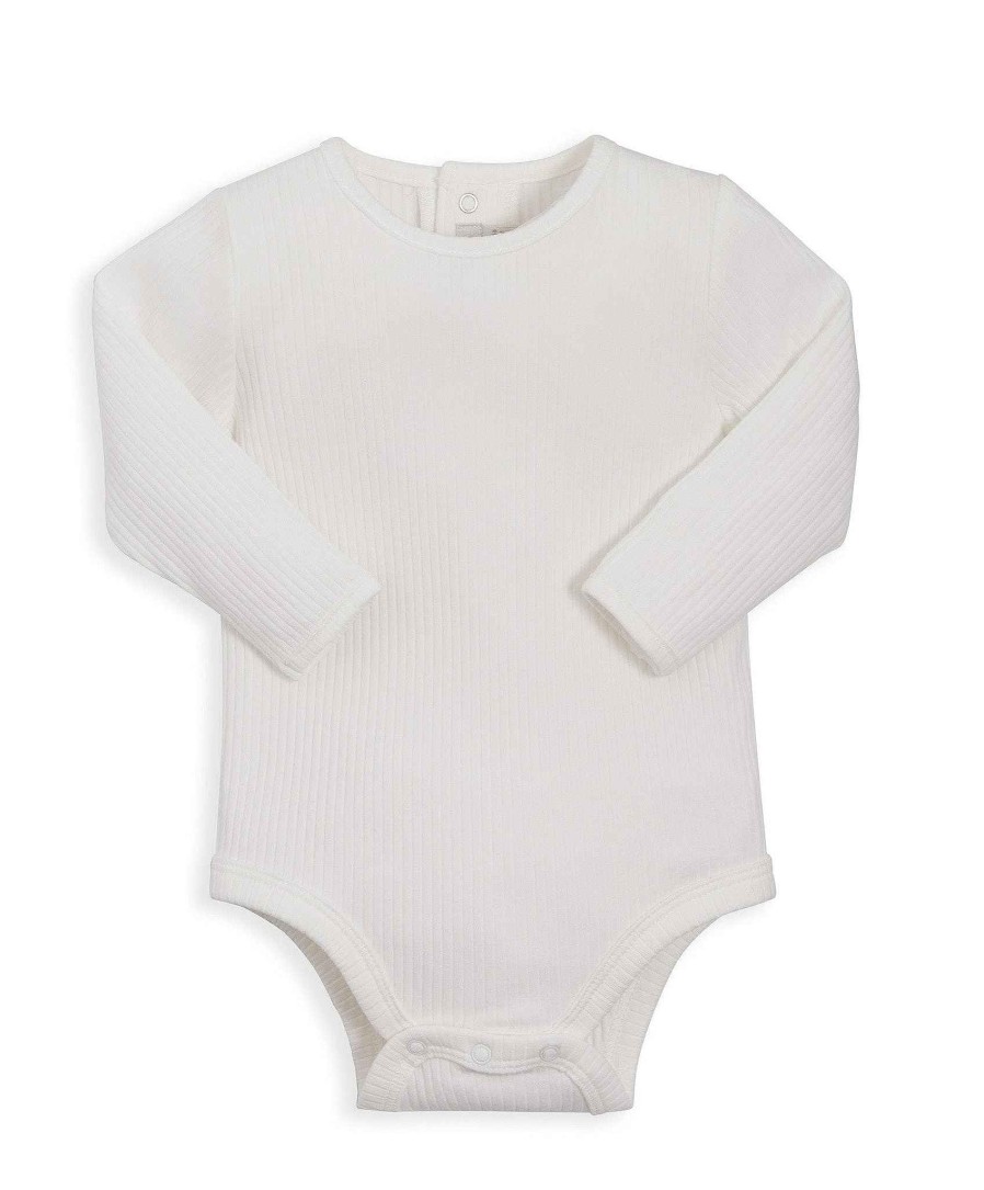 Toys & Gifts Mamas and Papas New Parent Gifts | Organic Cotton Ribbed Bodysuit - White