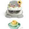 Toys & Gifts Mamas and Papas Baby Shower Gifts | Bug 3-In-1 Floor & Booster Seat With Activity Tray & Beaba Silicone Meal Weaning Set Bundle Pebble Grey / Blue