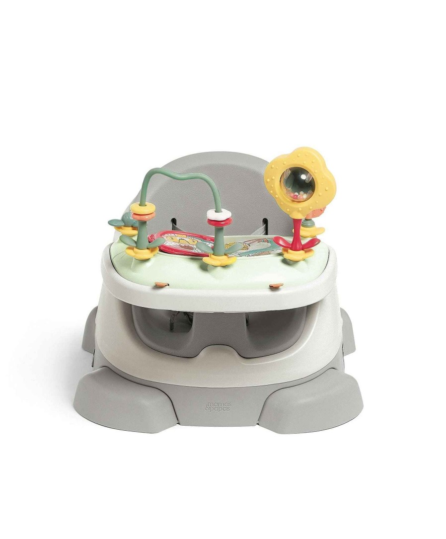 Feeding & Weaning Mamas and Papas Baby Weaning Essentials | Bug 3-In-1 Floor & Booster Seat With Activity Tray Pebble Grey