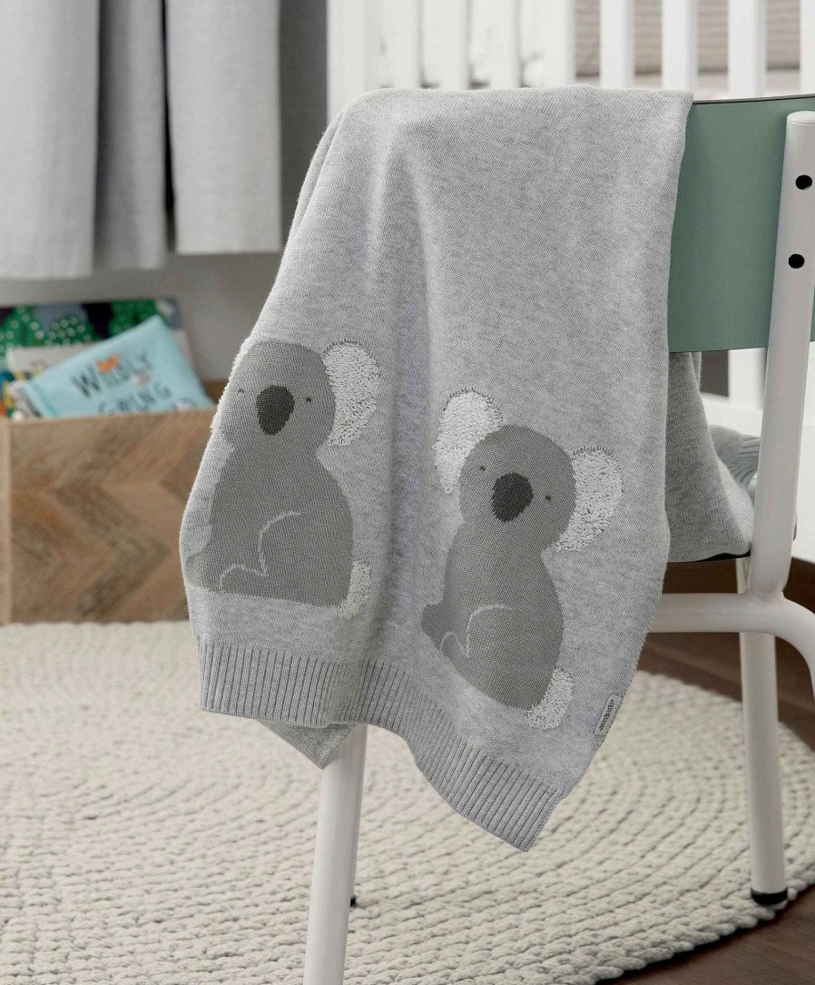 Nursery Mamas and Papas Neutral Baby Bedding | Blanket Knitted - Koala