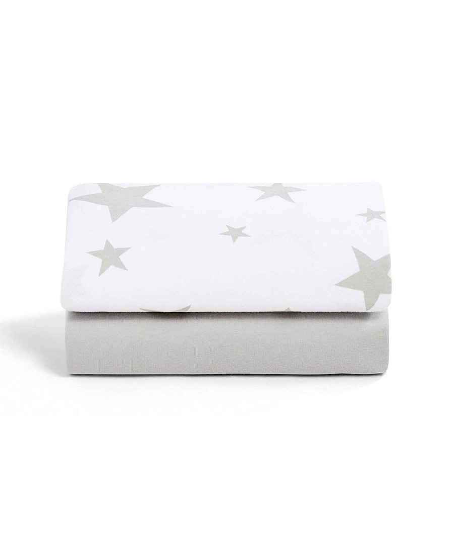 Nursery Snuz Baby Sheets | Snuz Fitted Crib Sheets 2 Pack - Grey Star