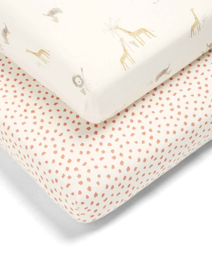 Nursery Mamas and Papas Baby Boy Bedding | Jungle Cotbed Fitted Sheets - 2 Pack