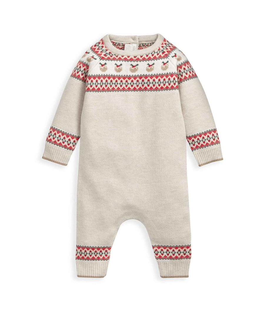 Clothing Mamas and Papas | Fairisle Knitted Christmas Romper