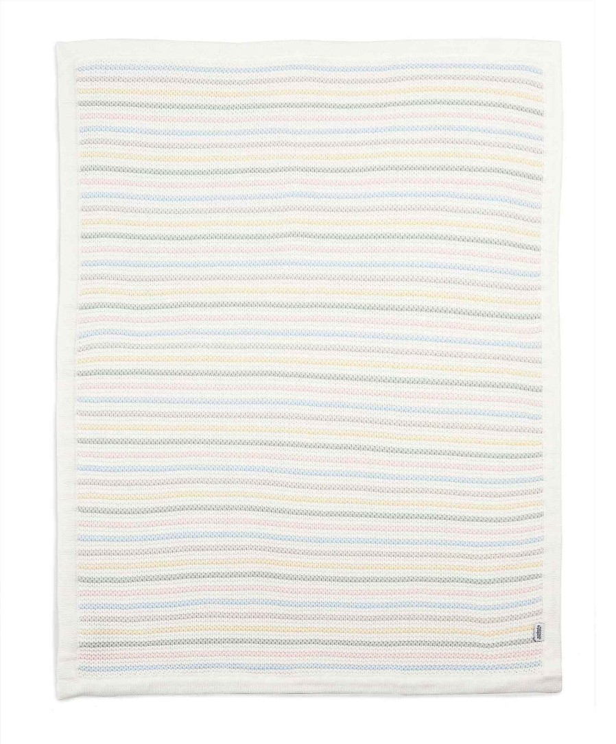 Nursery Mamas and Papas Baby Blankets | Knitted Blanket - Soft Pastel