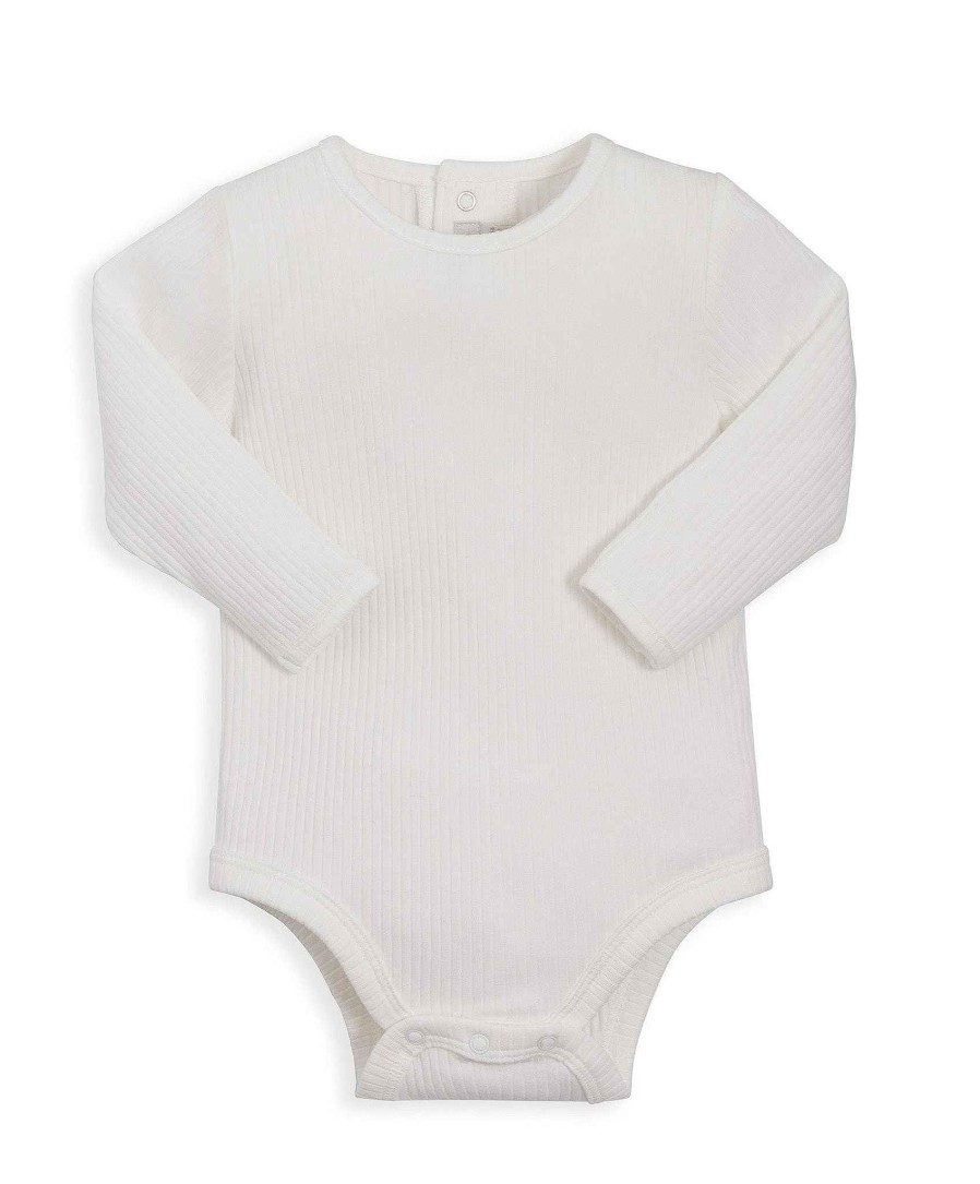 Clothing Mamas and Papas | Organic Cotton Ribbed Bodysuit - White