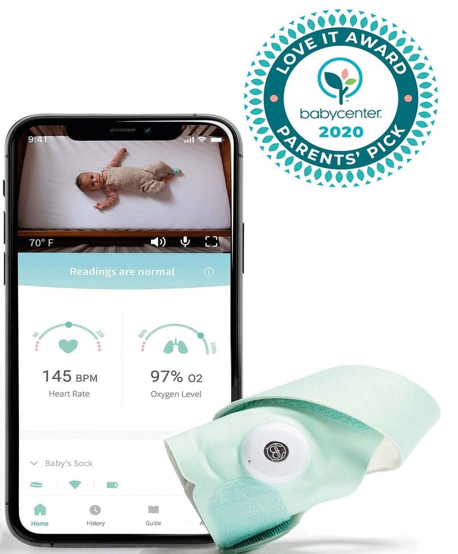 Nursery Owlet Baby Monitors | Owlet™ Smart Sock V3 Baby Monitor - Mint Green