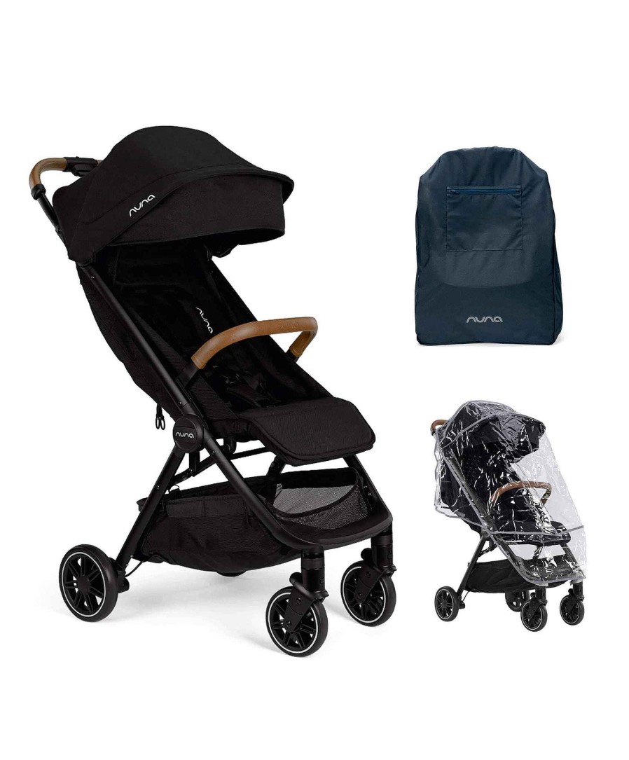 Pushchairs Nuna Pushchairs & Prams | Nuna Trvl Pushchair With Travel Bag & Raincover - Caviar