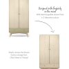 Furniture Mamas and Papas Baby Wardrobes | Coxley Wardrobe - Natural/ Olive Green