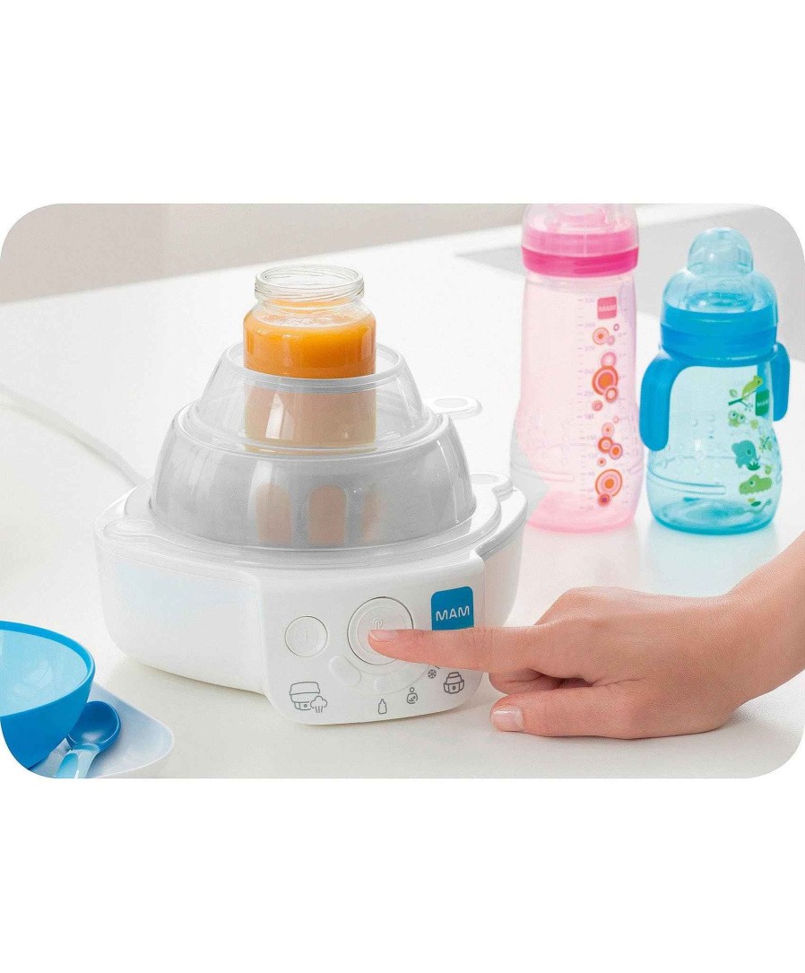 Feeding & Weaning Mam Baby Bottle Sterilisers | Mam Baby 6-In-1 Electric Steam Steriliser & Bottle Warmer - Grey