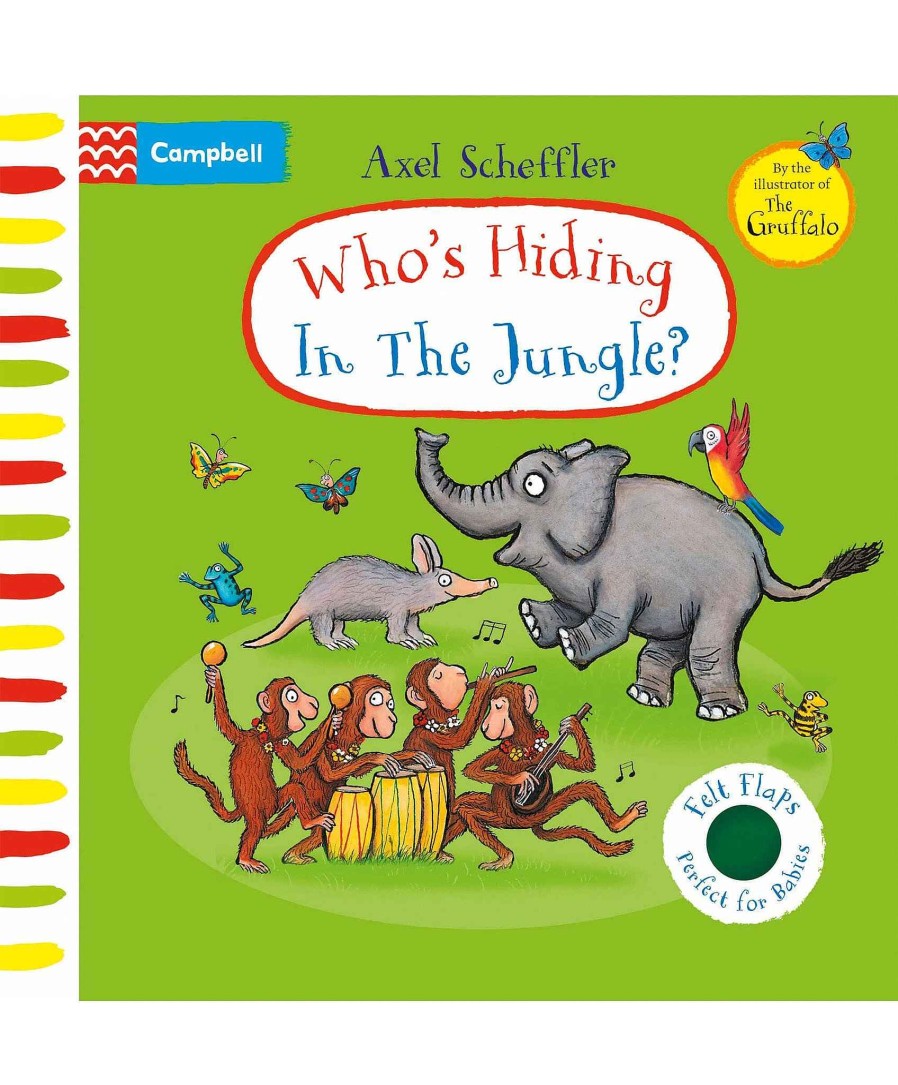 Toys & Gifts House of Marbles Baby Books | Who'S Hiding In The Jungle Baby Book