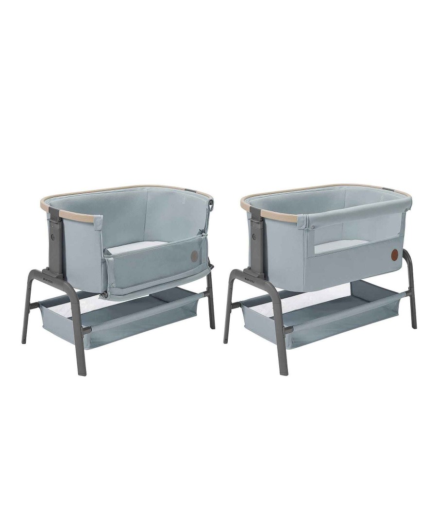 Furniture Maxi Cosi Grey Nursery Furniture | Maxi-Cosi Iora Bedside Crib - Beyond Grey