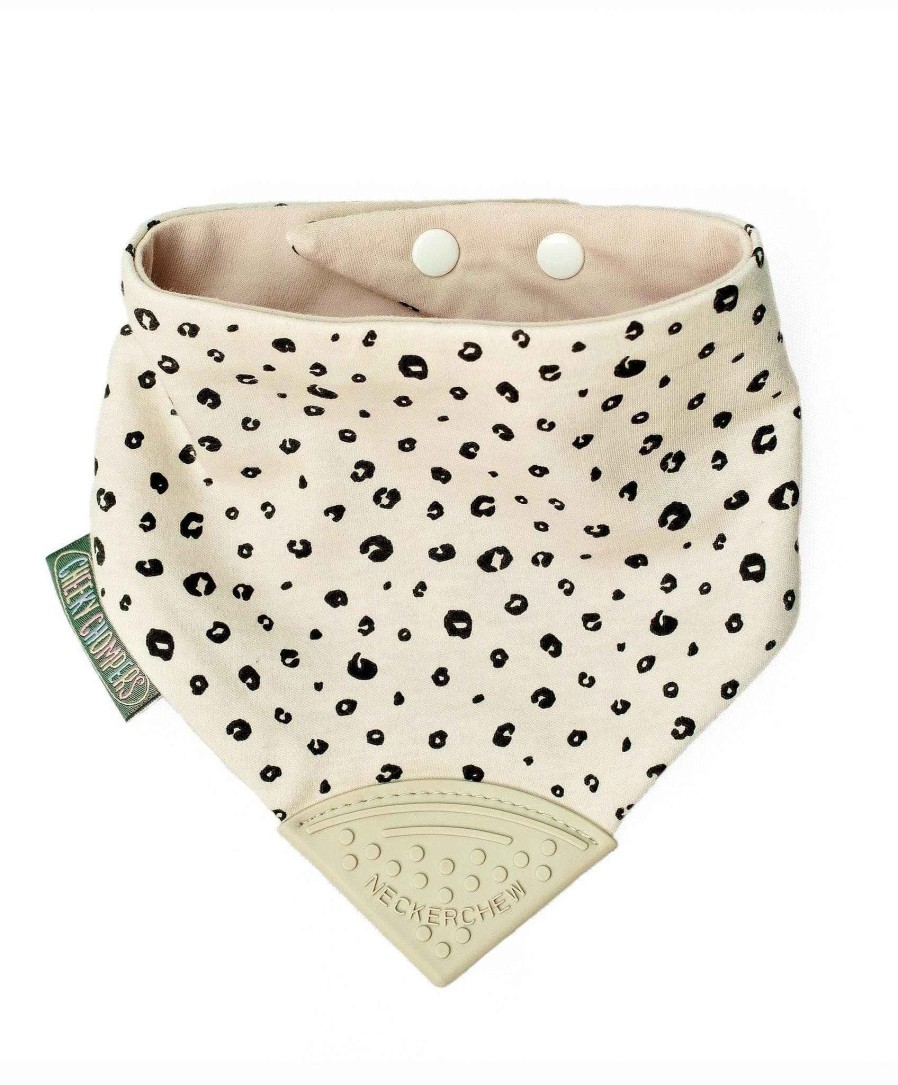 Feeding & Weaning Cheeky Chompers Bibs | Neckerchew Teething Dribble Bib - Leopard Spot